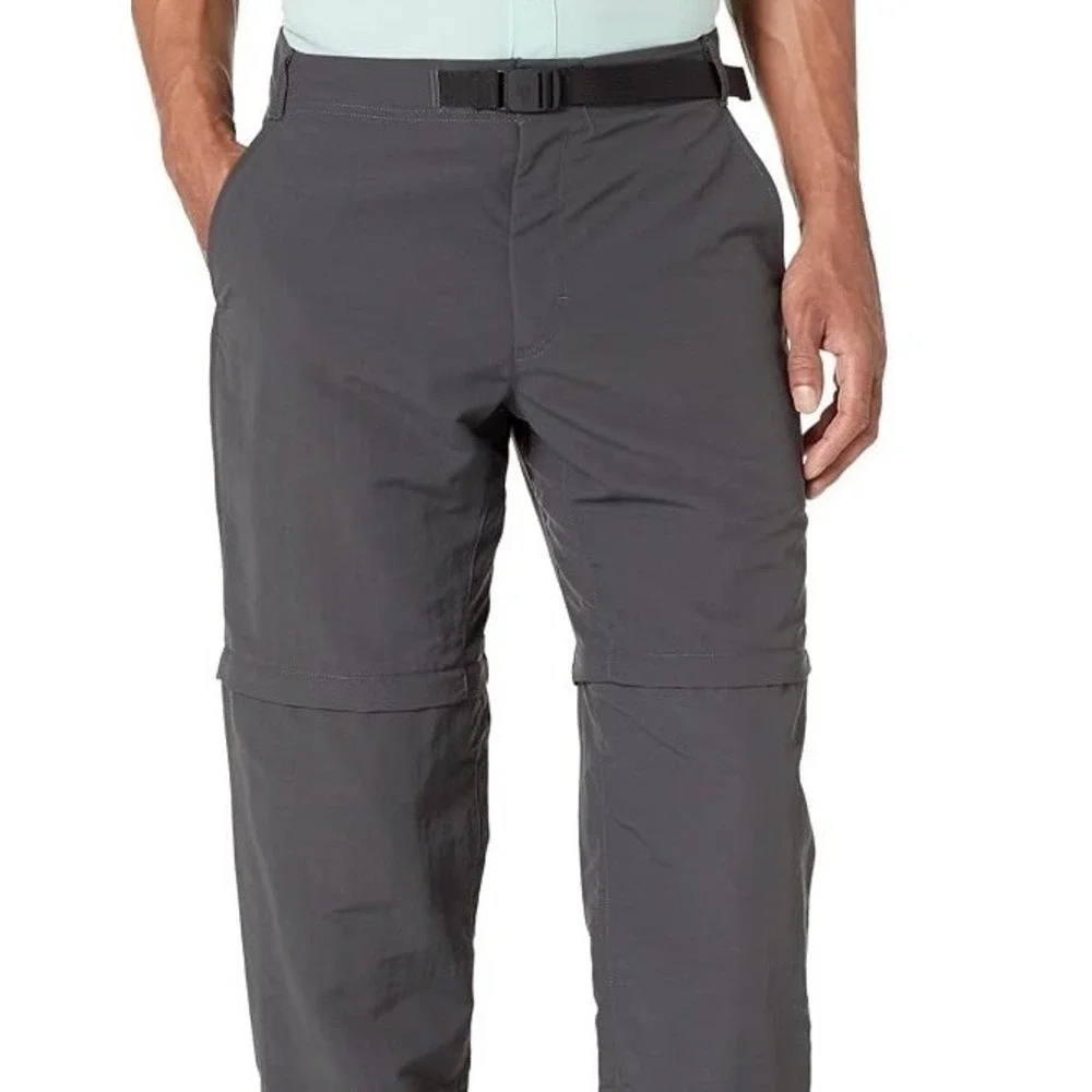 The North Face Mens XL Paramount Trail Convertible Pants Zip Off Cargo Hike Gray